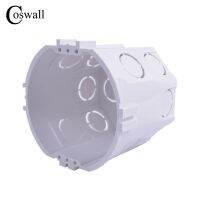 (Speedy electronic)Coswall สหภาพยุโรปมาตรฐานผนังรอบกล่องติดตั้งเทปคาสเซ็ตกล่องสายไฟสีขาวกลับกล่องสำหรับสหภาพยุโรปสวิทช์และซ็อกเก็ต-กล่องมืด-AliExpress