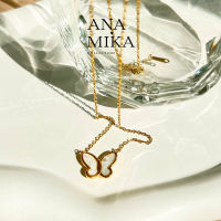 Butterfly Insect Necklace Shell/สร้อยจี้ผีเสื้อ น่ารัก สไตล์มินิมอล