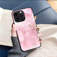 เคสโทรศัพท์สำหรับ IPhone 15 14 13 12 11 /Pro/max/Pro Max/xs Max/xr/ 8 7 Plus เคสใหม่น่ารัก3D กระต่ายฟอยล์ภาพวาดหมึกฝาครอบเลนส์ป้องกันกล้องกันสิ่งสกปรกกันกระแทก-ปลอกป้องกันกระจกเทมเปอร์ป้องกันรอยขีดข่วน