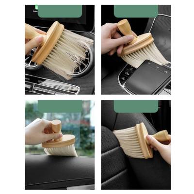 รถ Detailing Brush Air Conditioner Cleaner Soft Dash Duster เครื่องมือทำความสะอาดภายในรถยนต์สำหรับ AC Air Vent Dashboard Seat Gap