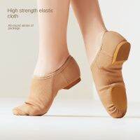 hot【DT】 Elastic Fabric Jazz Shoes Tan Antiskid Sole Adults Sneakers