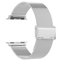 Huaqiang north iwatch7/8 band card button strap milanese steel 42/45 mm official with money