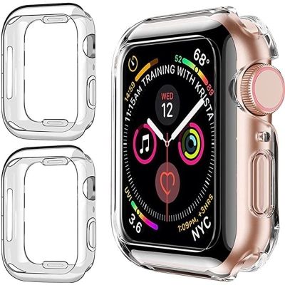Full TPU Cover For Apple Watch Case Series 8 41MM 45MM 42mm 38MM bumper Screen Protector smart Iwatch 7 6 5 4 3 SE 44mm 40mm Cases Cases