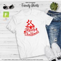 เสื้อยืดผ้าฝ้ายเสื้อยืดผ้าฝ้าย เสื้อยืดคริสต์มาสtshirt- family - SOLD BY PIECE - Christmas Shirt 2023 - High Quality CVC Cotton