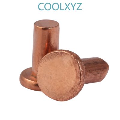 Solid Red Copper Rivets GB867-86 Pan Head Rivets Flat Head Copper riveting M2 5PCS