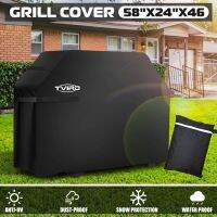 Outdoor Black Waterproof Grill Cover Heavy Duty Dust Protective Anti-uv Rectangle Cover For Gas Charcoal Electric Barbecue Grill