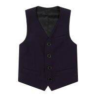 （Good baby store） Boys Dress Suit Vest Children  39;s Formal Black Vest Piano Performance Clothes Kids Gentleman School Party  Waistcoats Cosume