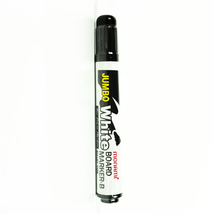 monami-jumbo-white-board-marker-bullet-2-mm-black-ปากกาไวท์บอร์ด-หัวกลม-ขนาดเส้น-2-มม-หมึกสีดำ-ของแท้