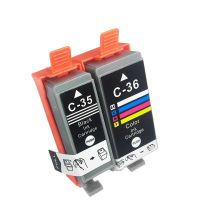 ตลับหมึกพิมพ์หมึกเครื่องพิมพ์ที่รองรับสี CLI36 CLI-36 PGI35 PGI-35สำหรับ Canon PIXMA Ip110 IP100 IP100B เครื่องพิมพ์ TR150