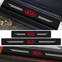 4Pcs เครื่องหมายติดรถยนต์รถชายบันไดประตูเกณฑ์ Sill สติกเกอร์สำหรับ KIA K2 K3 K5 Sorento Sportage R Rio หมวก Soul รถแต่งรถยนต์