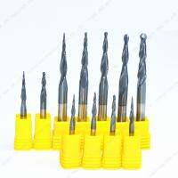 R0.25 R0.5 R0.75 R1.0 R1.5 R2.0-2PCS บิตเราเตอร์งานไม้ CNC TiALN HRC55 ดอกเอ็นมิลปลายจมูกเรียว ดอกสว่านกัดกรวย