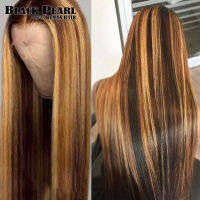 Factory Highlight Lace Front Human Hair Wigs Brazilian Straight P427 Ombre Human Hair Wig For Women 150 Density Lace Front Wig