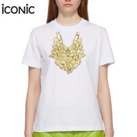 iCONiC YELLOW JEWEL T-SHIRT #5442 เสื้อยืด สีขาว แขนสั้น ปัก พลอย เสื้อยืดผญ เสื้อยืดผช เสื้อยืดปัก เสื้อยืดแฟชั่น เสื้อยืดไฮโซ เสื้อยืดคริสตัล