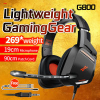 PLEXTONE G800 หูฟังเกมมิ่ง หูฟังเบสหนักๆ หูฟังครอบหูู EXTRA BASS 3.5mm Audio jack Gaming Earphones Stereo Gamer Headphones with mic for Smartphone PC XBOX PS4 Switch SAMSUNG HUAWEI OPPO VIVO