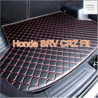 【คลังสินค้าพร้อม】สำหรับ Honda BRV CRZ Fit Trunk Mats Antiskid Car Cargo Mats PU Leather