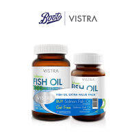 Vistra Salmon Fish Oil 100+20S วิสทร้า น้ำมันปลาแซลมอน 1000 มก. ผลิตภัณฑ์เสริมอาหาร ช่วยดูแลสุขภาพหัวใจและหลอดเลือด ลดไขมันไตรกลีเซอร์ไรด์