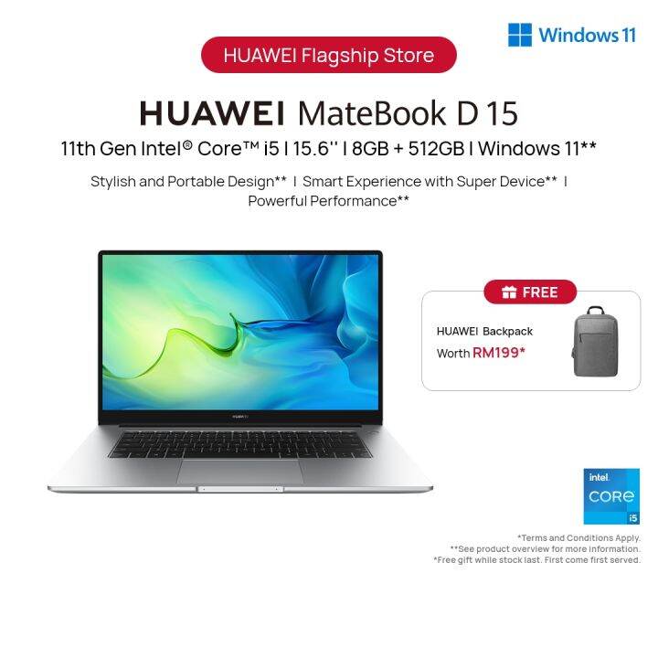 huawei matebook d15 intel core i5 11th gen