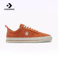 คอนเวิร์ส (Converse) รุ่น One Star Pro รองเท้าสกีทบอร์ดแบบระหว่างสำหรับผู้ชายและผู้หญิง สไตล์คลาสสิกโดยใช้วัสดุหนังพับหล่อ รุ่น Unisex Vintage Fashion Suede Skateboard Shoes A02946C