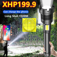 【เรือจากประเทศไทย】ไฟฉายแรงสูง ไฟฉาย with 2*26650 battery 7 Modes1000000LM Super XHP199+COB Most Powerful Led Flashlight ไฟฉายชาร์จได ไฟฉายเดินป่าไส้ตะเกียงสว่างสูง สว่างกว่าไฟรถยนต์ หลอดไฟ