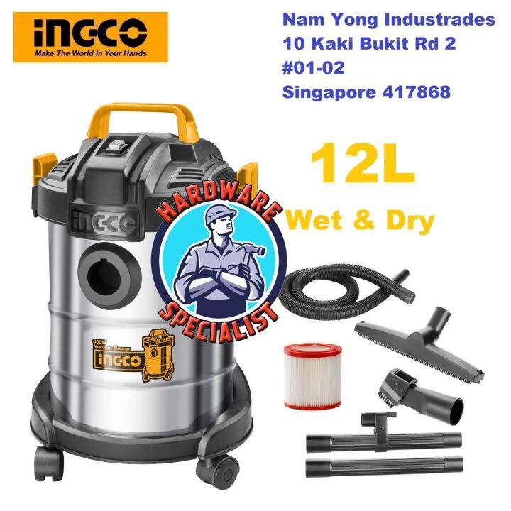 Ingco VC14122 800W Wet And Dry Vacuum Cleaner Lazada Singapore