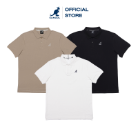 KANGOL Polo Shirt เสื้อโปโลปักลายโลโก้ KANGOL สีขาว,ดำ,ครีม ผู้ชาย 61217301