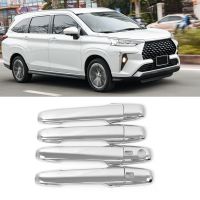 Carbon Fiber Door Handle Cover Sticker Exterior Accessories for Toyota Avanza Premio Veloz Cross 2022+