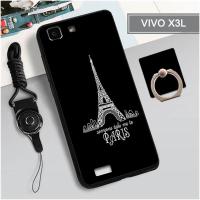 เคสซิลิโคนนิ่มสำหรับ VIVO X3L เคสโทรศัพท์กล่องคลุมทั้งหมดทาสีป้องกันการตกฝาครอบโทรศัพท์กันรอยขีดข่วนสำหรับ VIVO X3L แถมฟรีห่วงยืนที่วางและสตริง