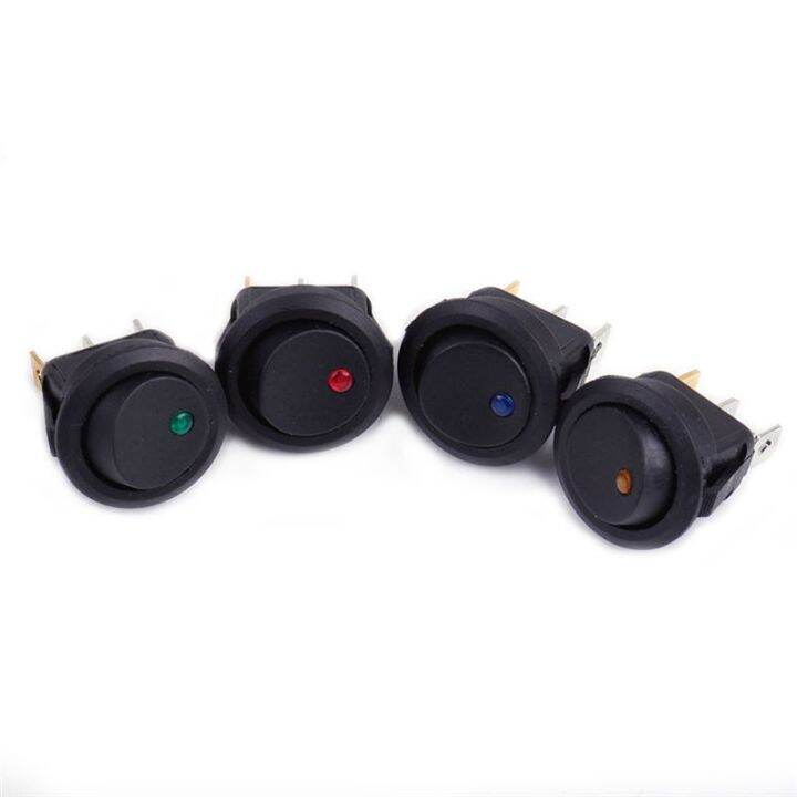 4x 20A Automotive On/Off Switch Round Rocker LED Light Toggle Switch