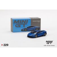 Mini Gt Lamborghini Huracán EVO Blu Eleos No.229 มินิจีที รถเหล็ก รถของเล่น