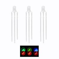 100PCS 3mm LED Diode Red/Green/Blue/Emerald Green Lights Bi-Color Common Cathode/Anode Diffused Bulb Lamps Light Emitting Diodes