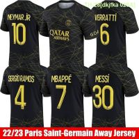 ✐◎ dkjfka 028A เสื้อกีฬาแขนสั้น ลายทีมชาติฟุตบอล Messi Mbappe Ramos Neymar Verratti NP2 2022-2023 PSG Third Away PN2