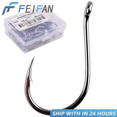 【LZ】ↂ◇✱  50pcs/ Box Fishing Hook With Loop Barbed Hook Circle Carp Carbon Steel Fishhooks Fishing Tackle Accessories Bait Hook Fishhook