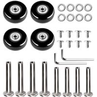 30Pcs/Set Luggage Wheels Repalcement Trolley Case Luggage Wheel Suitcase Replacement Wheels Repair Rubber Wheel With Screw