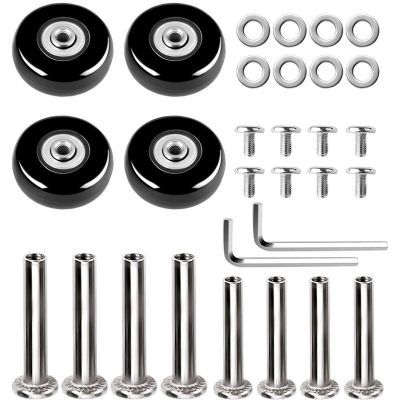▥✥✲ 30Pcs/Set Luggage Wheels Repalcement Trolley Case Luggage Wheel Suitcase Replacement Wheels Repair Rubber Wheel With Screw