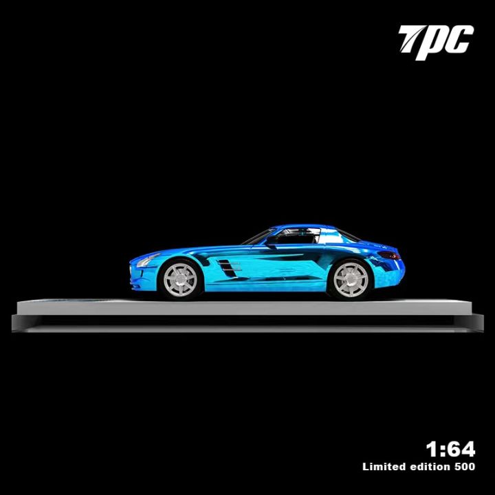 tpc-1-64-model-car-sls-alloy-die-cast-vehicle-eelectroplating-blue