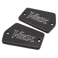 【Clearance】 1คู่ชิ้นส่วนรถจักรยานยนต์สีดำ Chrome Billet Fluid Reservoir Cap สำหรับ Yamaha V Max Vmax 1200 1985-2007