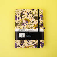 ดอกไม้สีเหลือง Bullet Dotted Journal B6 ปกแข็ง Bujo 160gsm กระดาษหนา Dot Grid Notebook