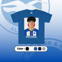 เสื้อยืดคอกลม เสื้อยืดลายนักฟุตบอล Mitoma2022/23 S-5XL