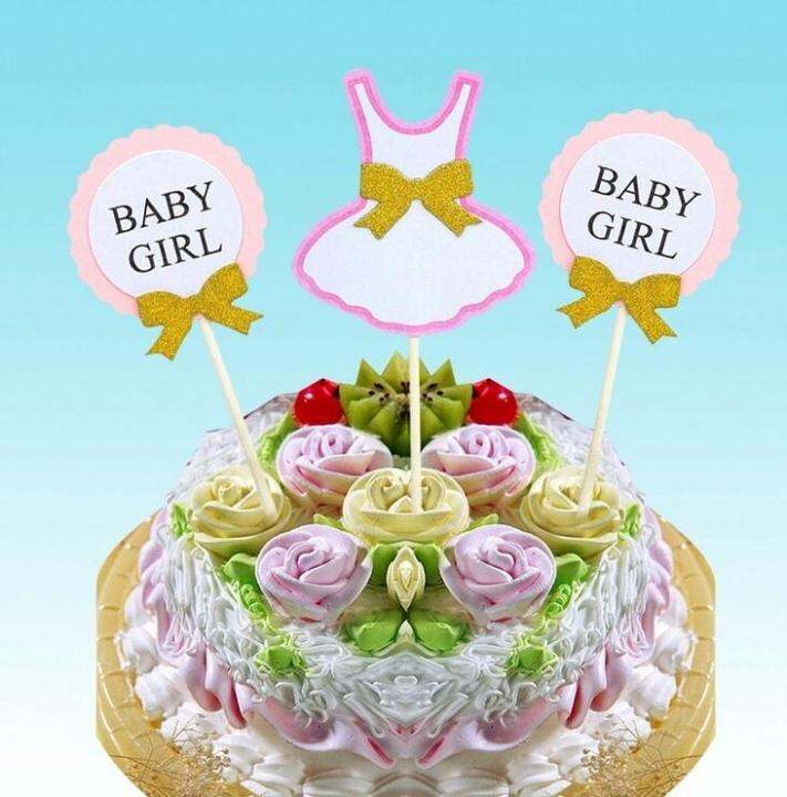 hot-sale-yixiao4564-babyshower-ชุดท็อปเปอร์เค้กส่วนบุคคลเจ้าชายและเจ้าหญิงสีฟ้าสีชมพูของตกแต่งงานปาร์ตี้คัพเค้กวันเกิดสำหรับงานแต่งงาน