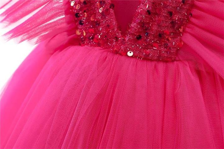 girls-rose-red-party-princess-dress-kids-sequined-shiny-bithday-ceremony-clothes-children-tulle-ball-gown-for-wedding-size-3-8t