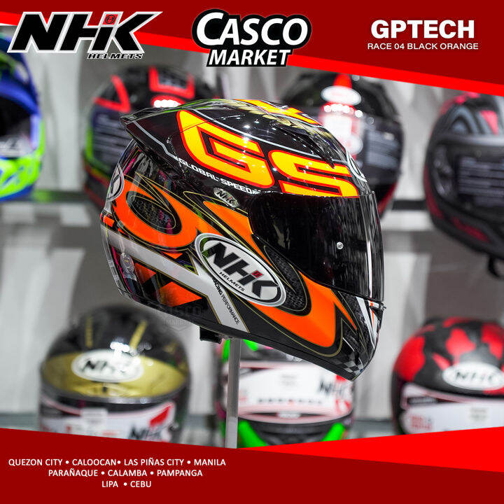 NHK GP TECH RACE 04 FULL FACE SINGLE VISOR MOTORCYCLE HELMET HELMET ...