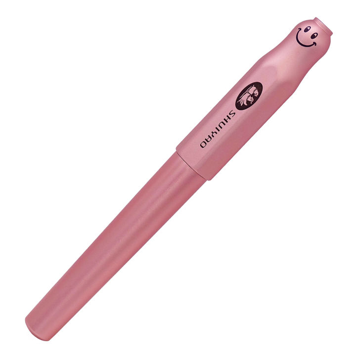 full-aluminum-alloy-metal-smile-face-fountain-pen-sy-cute-lovely-pink-fashion-writing-gift-pen-smooth-iridium-0-380-5mm