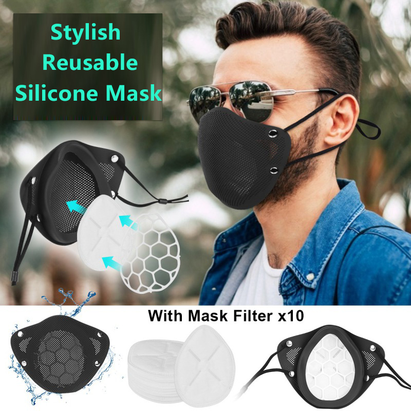 Replaceable Protector Filter Filters Dust 1pcs Face Protector+10pcs Filter Droplets And Pollen from the Air Adjustable Face Protector 