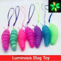 【CW】 New Fluorescence Articulated Slug Fidget for All Ages Desk Desktop Ornament Kids