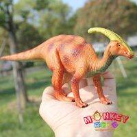 Monkey Toys - โมเดล ไดโนเสาร์ Parasaurolophus ส้ม ขนาด 24.50 CM (จากหาดใหญ่)