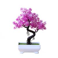 Artificial Potted Small Fake Tree Pot Bonsai Simulation Plant Home Office Decor Table Centerpieces Gift Flower Ornaments