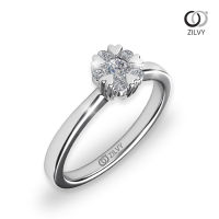 ZILVY - แหวนเพชรผู้หญิง 0.10 กะรัต Color D เพชรน้ำร้อย (GR464)