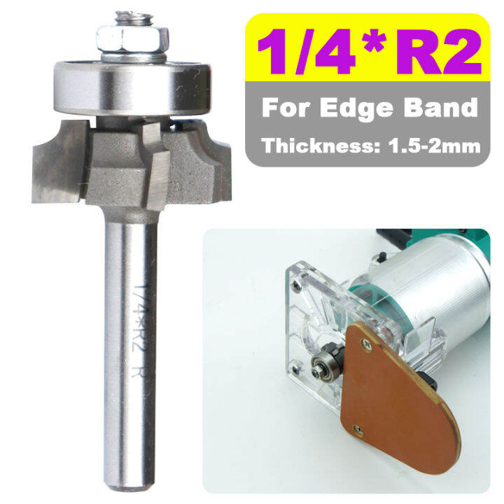 1/4 Shank R1/1.5/2/3 Milling Router Bit With Bearing Wood PVC ABS