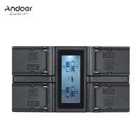 Andoer NP-F970 4 กล้องดิจิตอลเครื่องชาร์จแบตเตอรี่ W/หน้าจอ LCD สำหรับ Sony NP-F550 F750 F950 NP-FM50 FM500H QM71