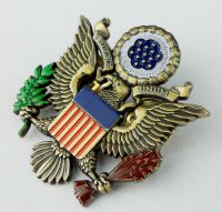 Seal of the President of the United States Presidential Eagle Badge Pin Golden